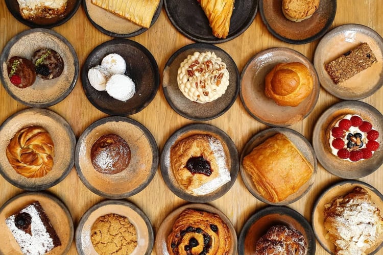A selection of pastries from a Mexican bakery.