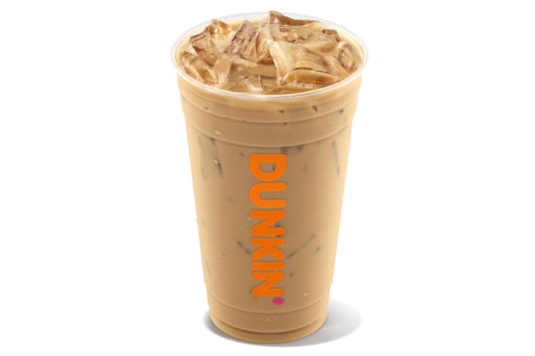 the iced latte is one of the best dunkin iced coffee