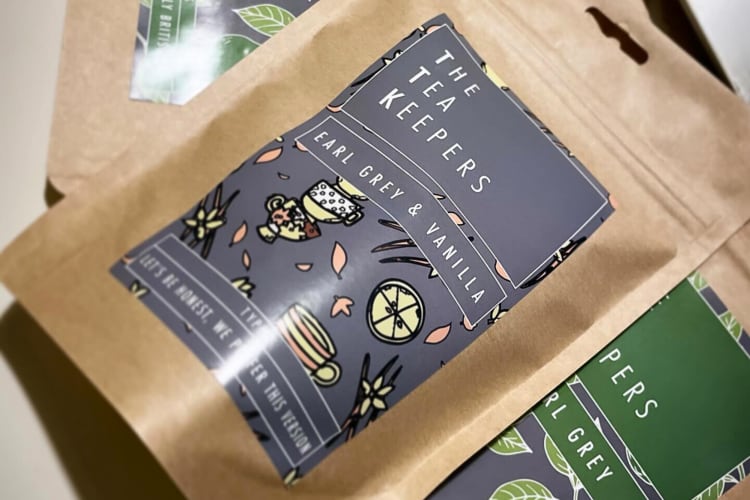 A packet of The Tea Keepers' Earl Grey Tea