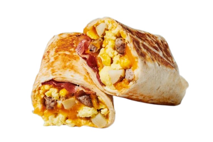A Starbucks Bacon, Sausage and Egg Wrap 