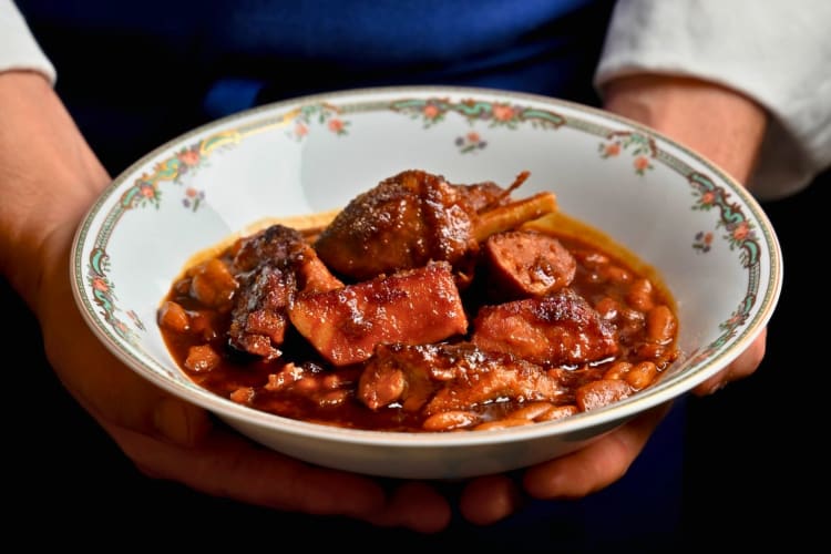 The house's signature dish, the cassoulet.
