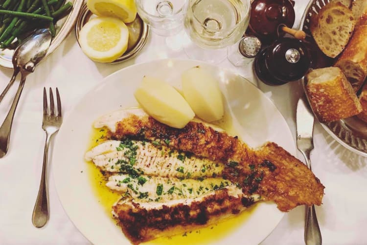 The signature sole Georges at the best French restaurant in Paris.