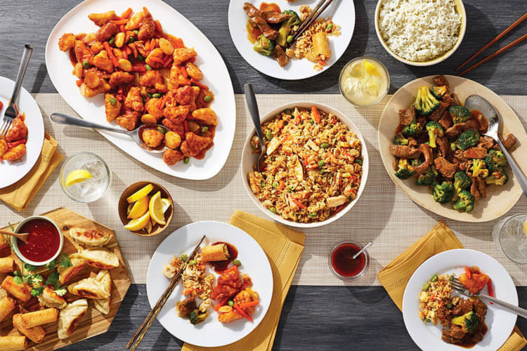 An assortment of meals from P.F. Chang's, a brand that makes some of the best frozen dinners
