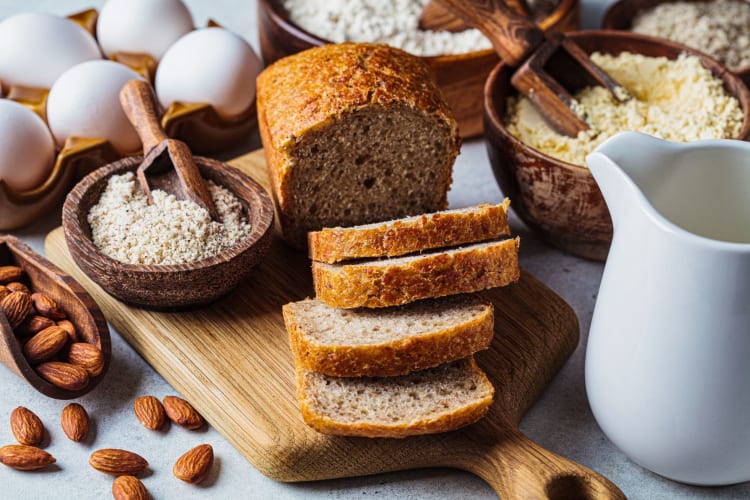 Two low-carb homemade loaves of bread.