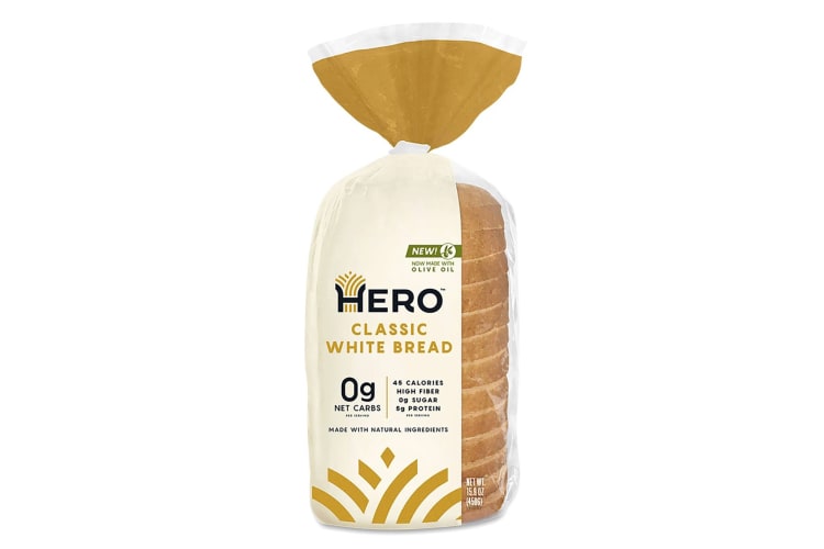 Classic White Bread with 0g net carbs and 0g sugar.
