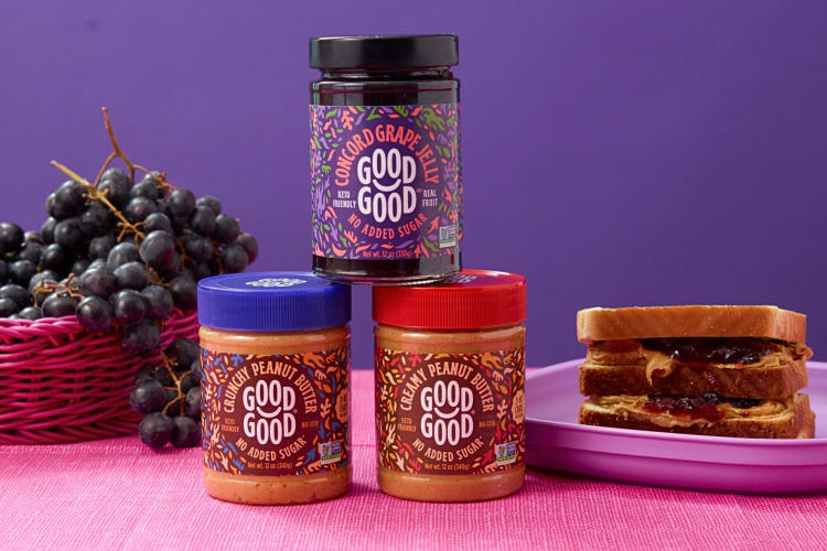 Three bottles of Good God products, including some of the best keto peanut butter