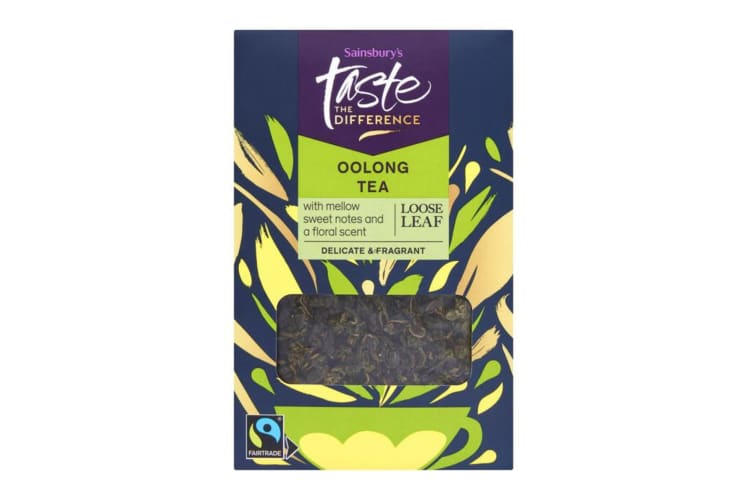 A box of Sainsbury’s oolong loose-leaf tea