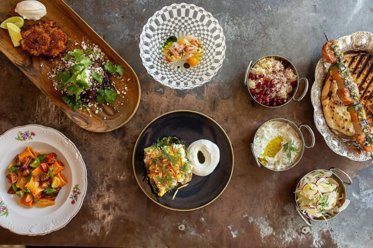 Various meals from Rose’s Luxury, one of the best Michelin star restaurants in the USA