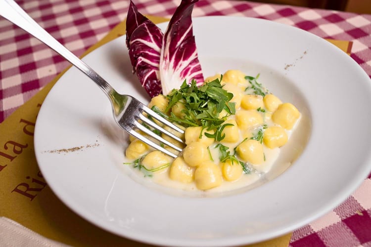 A bowl of gnocchetti.