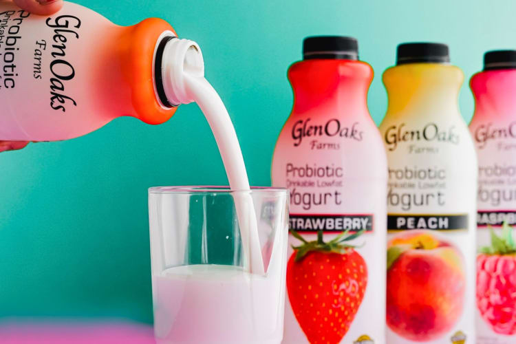 Drinkable yogurts.