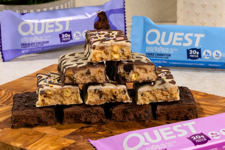 Different flavors of QuestNutrition bars.