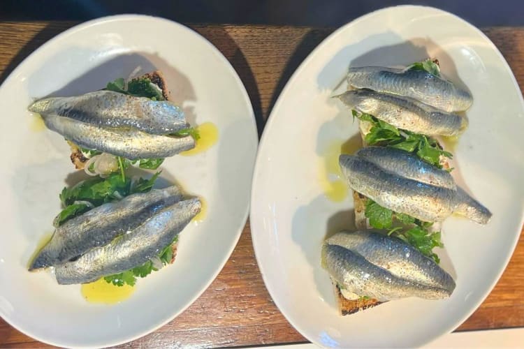 Curred sardines are a fan favorite at one of the best restaurants in London