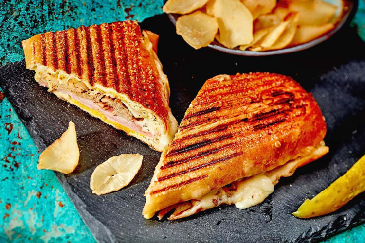 Sandwich Cubano from Victor's Café, one of the best restaurants in Times Square