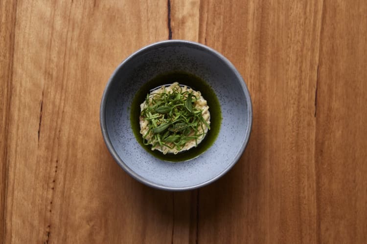 Smoked blue eye with salted lime, fennel and cauliflower.