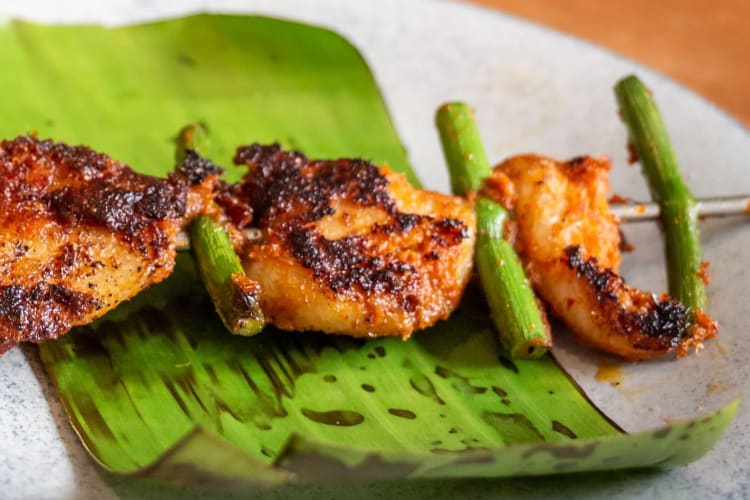 Crocodile tongue skewers