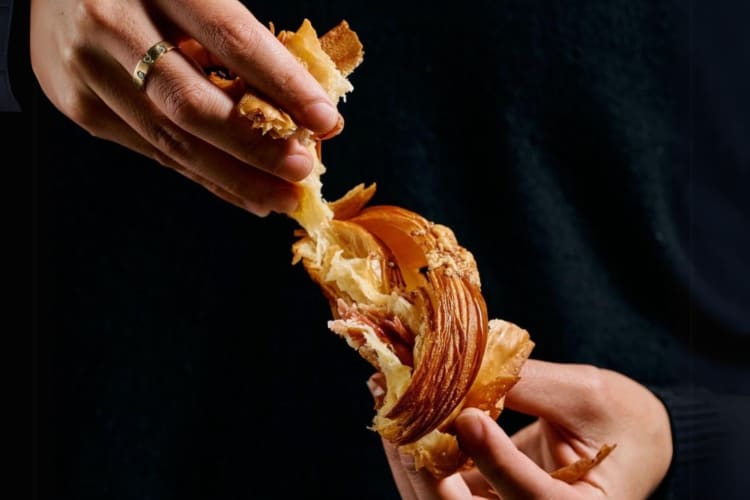 Ham and Gruyère croissant