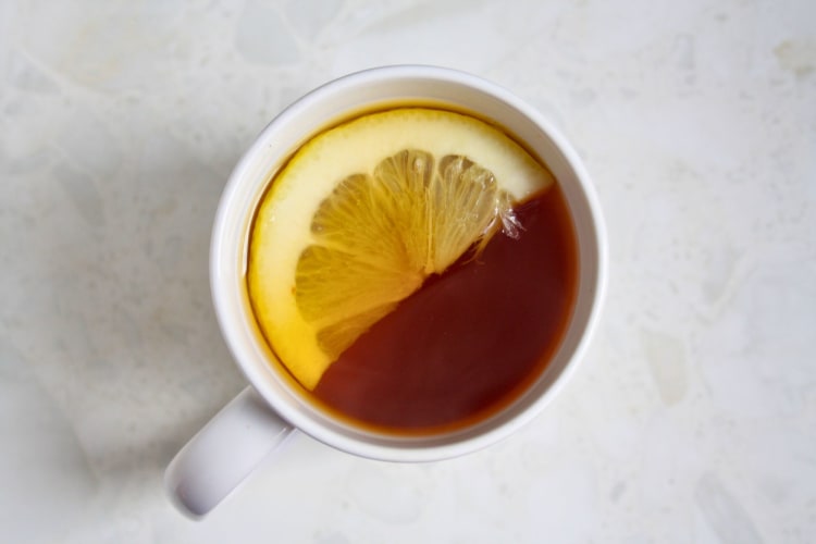 Lemon tea is one of the best teas for a sore throat.