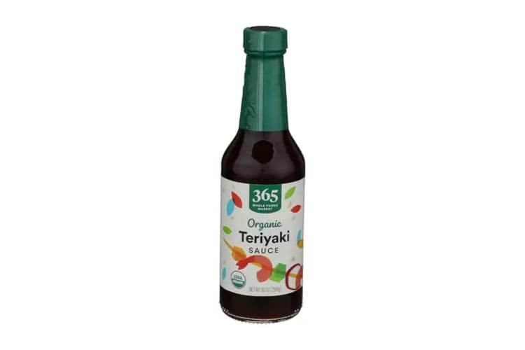 A bottle of 365 by Whole Foods Market Organic Teriyaki Sauce