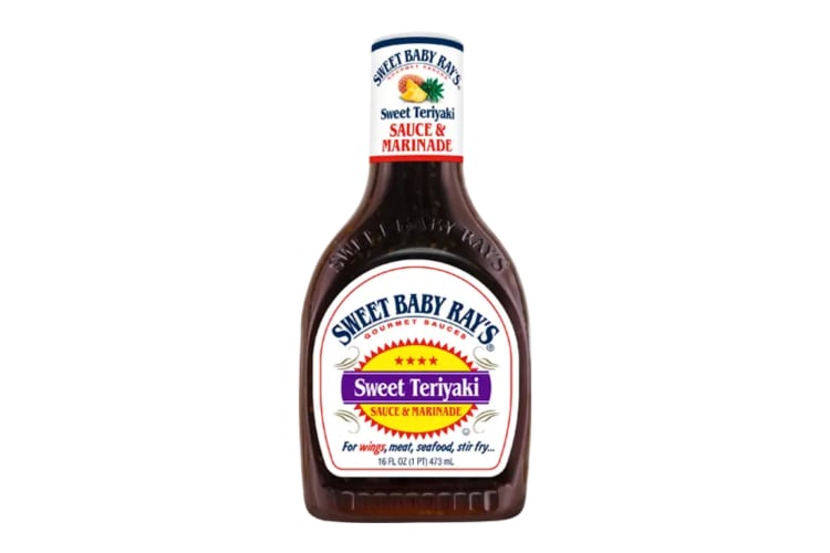 A bottle of Sweet Baby Ray’s Sweet Teriyaki Sauce and Marinade 