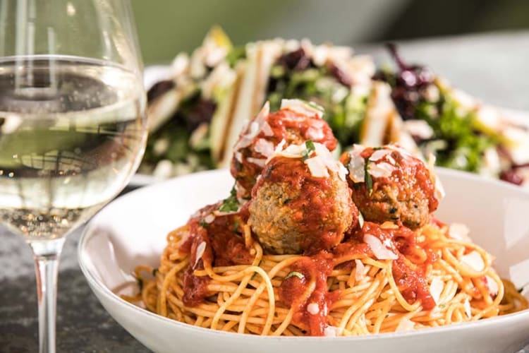 Spaghetti and meatballs are a great dish to enjoy at a birthday dinner in Cleveland