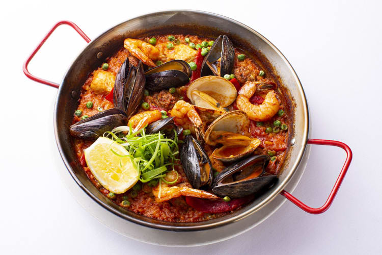 The Barcelona paella is a delicious birthday dinner in Columbus.