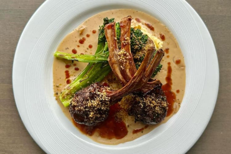 Australian lamb rack is a perfect dish to try at a birhday dinner in Pittsburgh