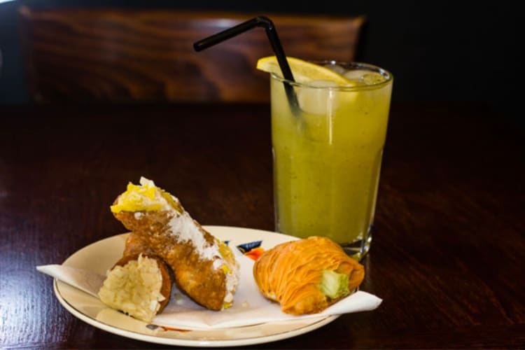 Homemade Sicilian pastries and drink for the best breakfast in Bath