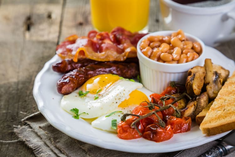 A full english breakfast in Bath