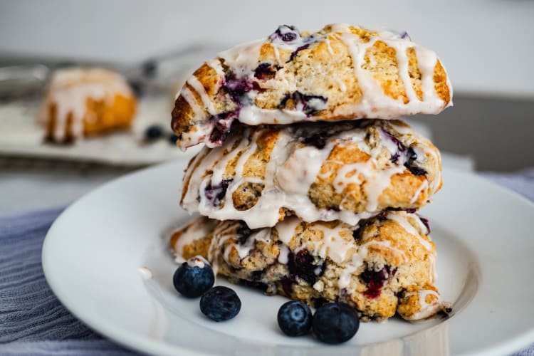 Blueberry scones are perfect for a sweet breakfast in Cleveland