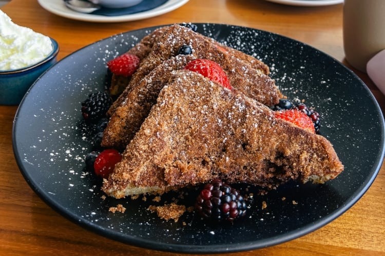 Heirloom Farmhouse Kitchen French toast makes a great breakfast in Irvine.