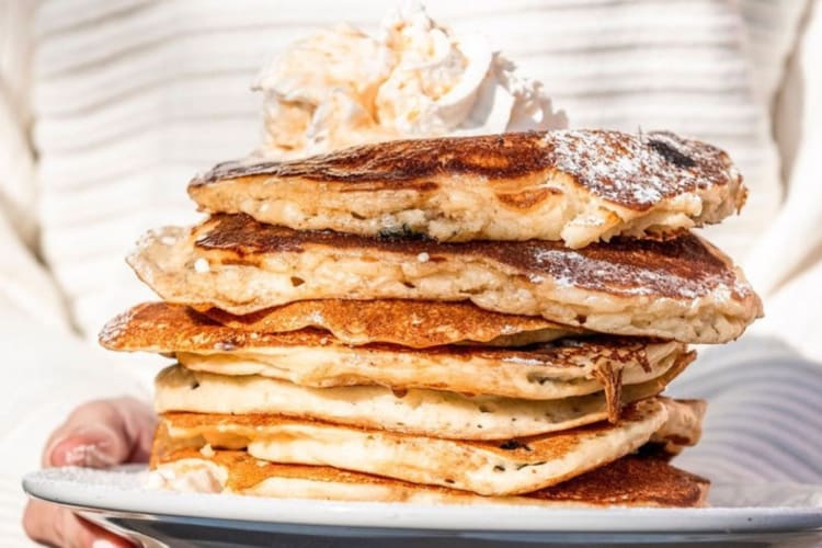 Blueberry ricotta pancakes are an excelent choice for breakfast in Pittsburgh