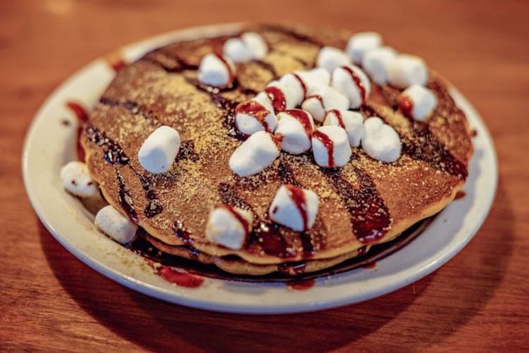 Smores pancakes are a delicious breakfast in Portland