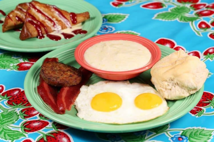 The Flying Biscuit is a popular place for breakfast in Raleigh, NC