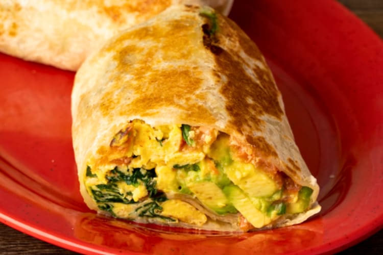 Enjoy a delicious breakfast burrito for breakfast in San Jose