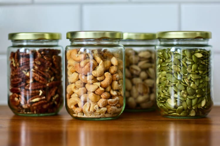Can nuts expire? They last longer when stored in airtight jars.