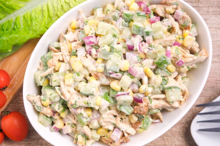 You can freeze barbecue chicken salad