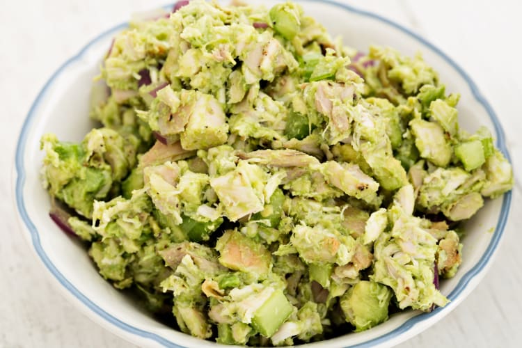 Chicken salad with avocado