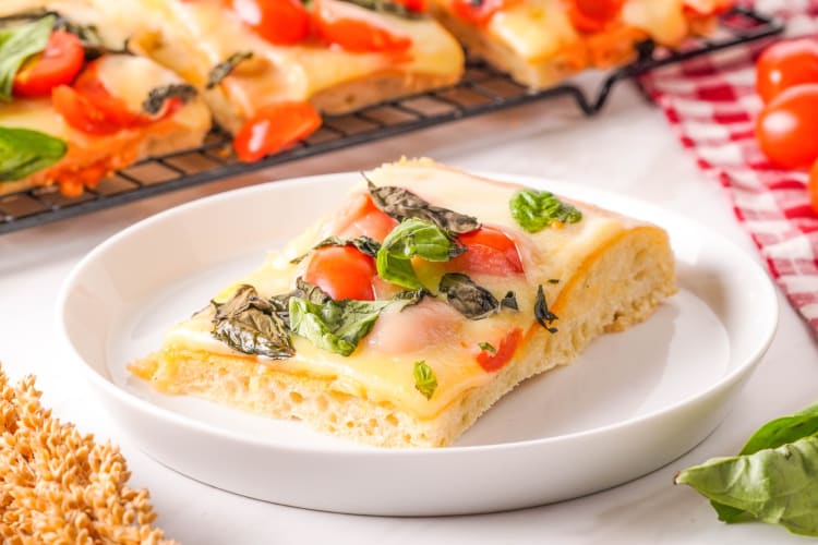 Homemade Caprese pizza