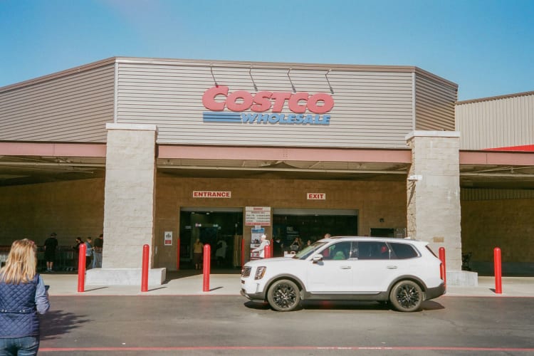 A Costco store front.