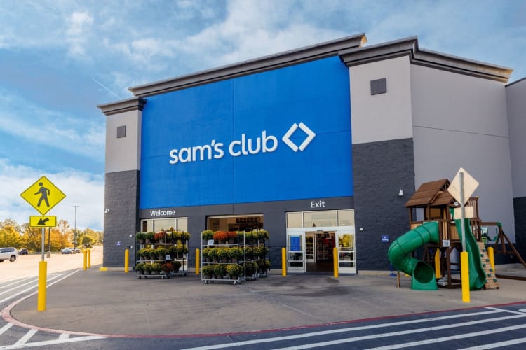 An outlet of Sam's Club, one of the USA's cheapest grocery store chains.