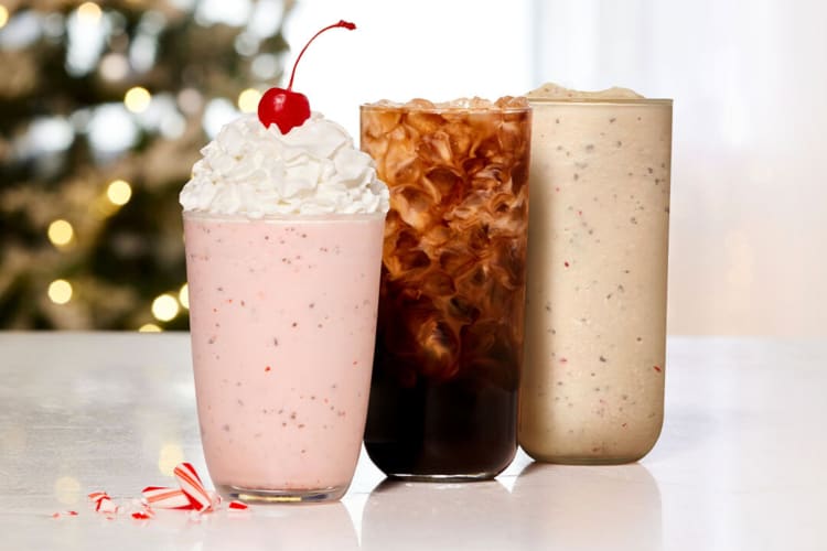 Two shakes and one iced coffee from Chick-fil-A