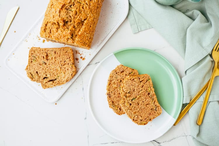 Banana Zucchini Bread is a healthy Christmas potluck idea