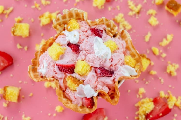 The strawberry shortcake is a classic flavor in the Cold Stone secret menu