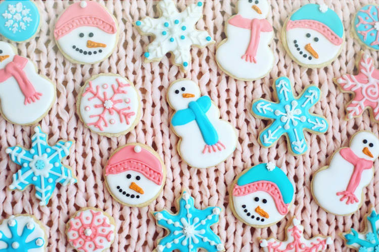 Decorated Christmas cookies