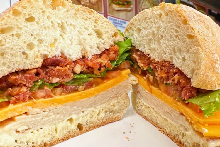 Chicken and bacon sandwich is a great choice from the costco food court menu