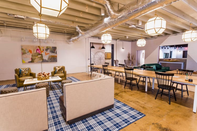 An office area used for coworking.