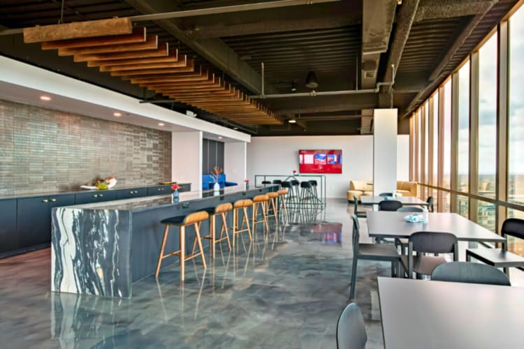 A modern space with flexible work areas.