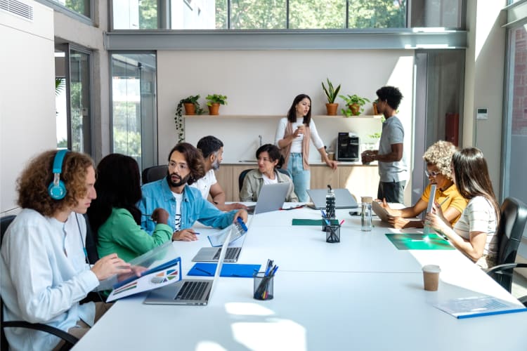People working at a coworking