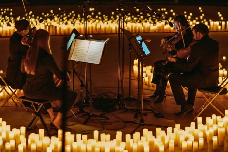 Attending a candlelight concert is a romantic date idea in Seattle