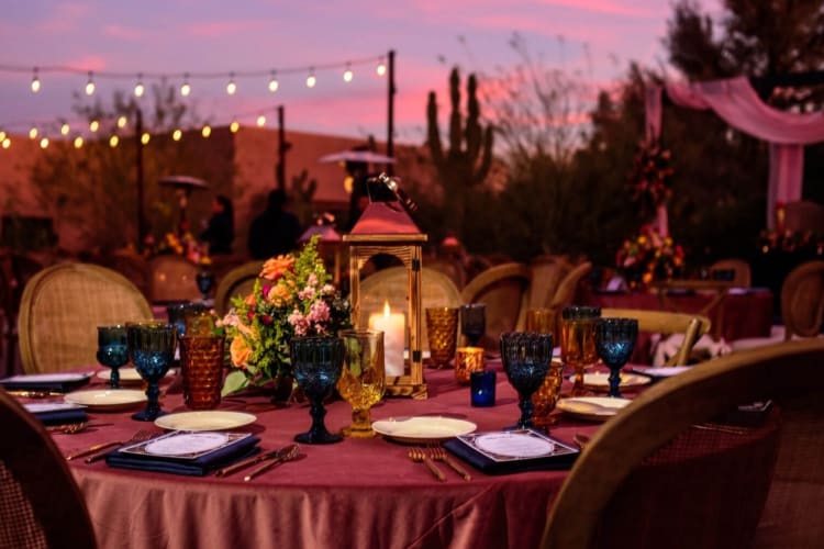 Table dinner at the Desert Botanical Garden.
